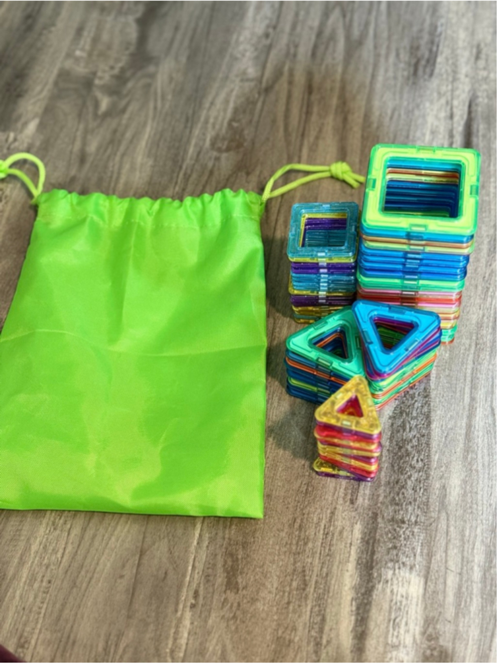 Magnetic Tiles Building Set Preschool STEM Toy w Storage Bag